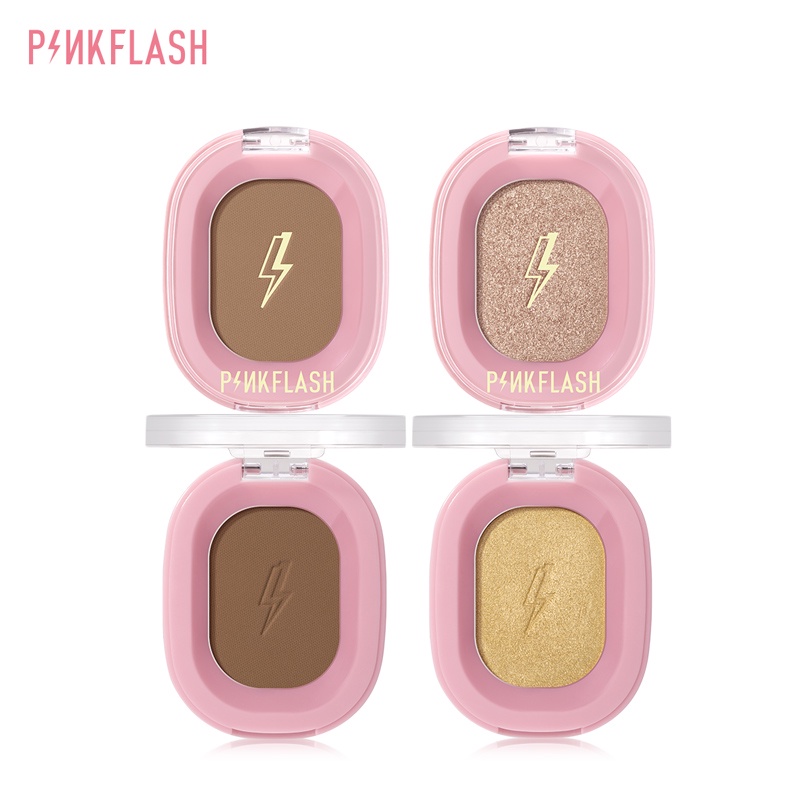 PINKFLASH Highlighter Contour Shimmer Soft Smooth Naturally Pigmented - 4 Colors #OhMyShow