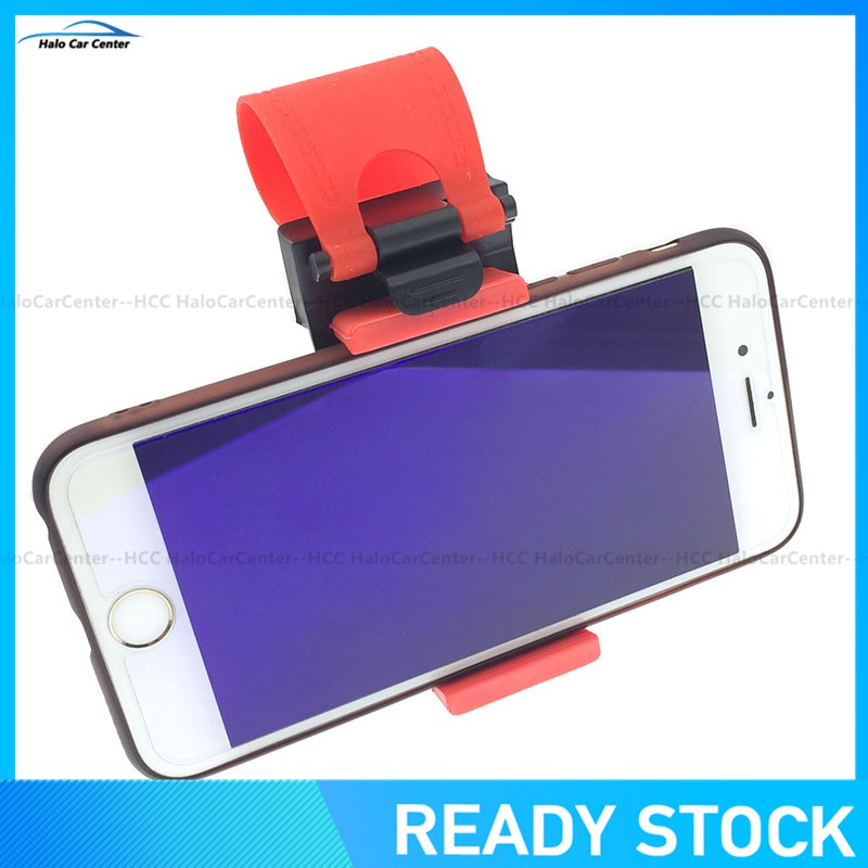 Stand Holder Handphone / HP / Tablet Universal Model Jepit Setir Mobil