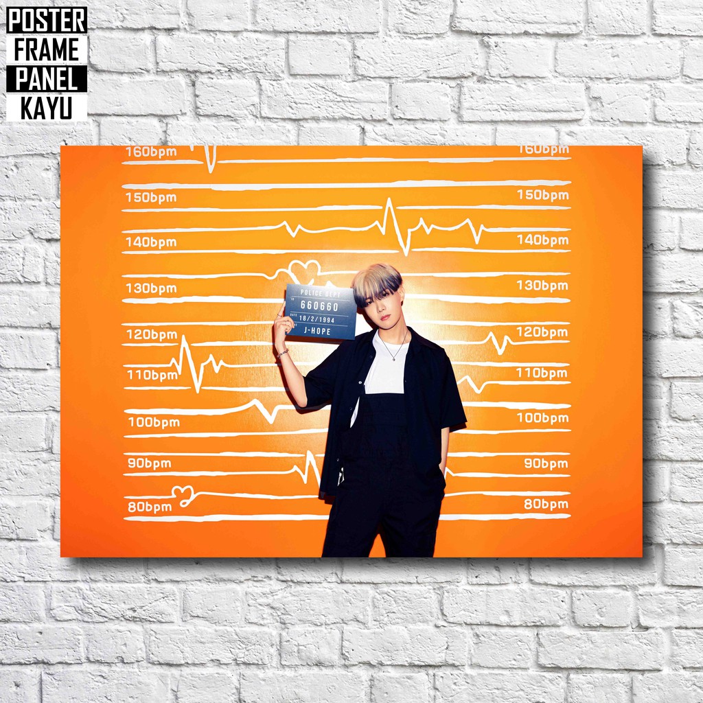Poster BTS J Hope BUTTER Concept Photo Ver 2 Frame Kayu Solid A4 JHP184