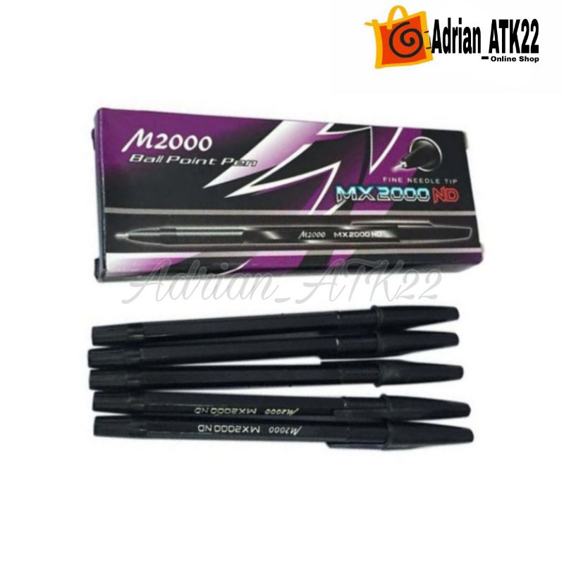 

Pulpen Hitam M2000// Fine Needle Tip MX2000 ND/ Per lusin