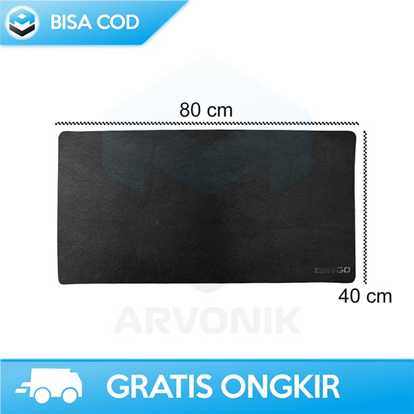 MOUSEPAD XL OFFICE KULIT SINTESIS OVERSIZE DESK MAT TAFFGO HITAM MERAH