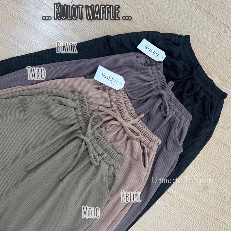 Kulot Waffle 893 Import - Celana Kulot - Celana Wanita - Trouser Pants