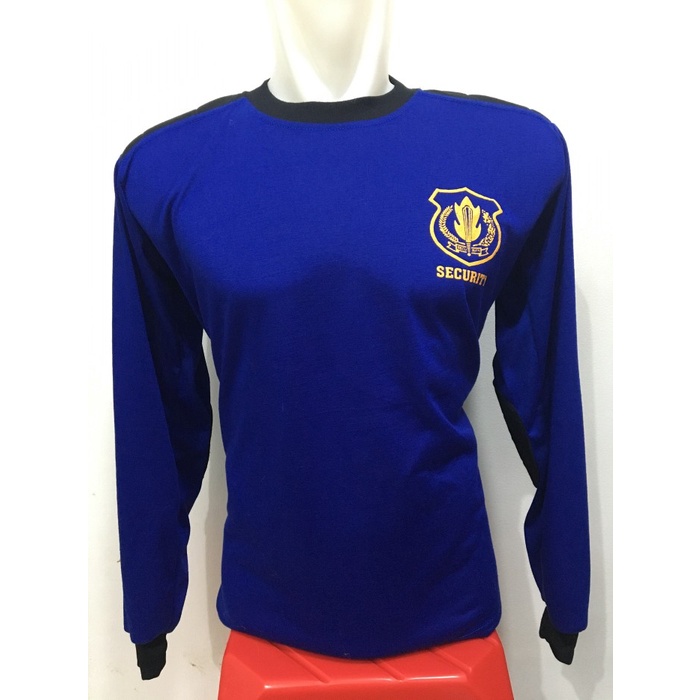 TERMURAH- Kaos Panjang Satpam Kaos Tembak Security Kaos Lengan Panjang Satpam - Hitam