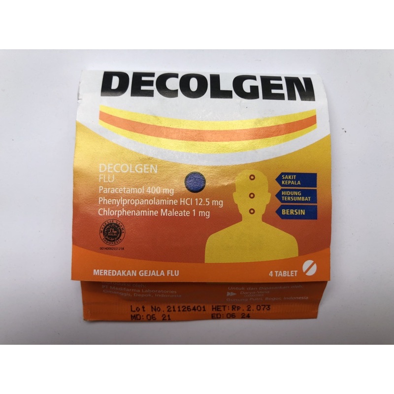 DECOLGEN FLU Strip isi 4 Tablet