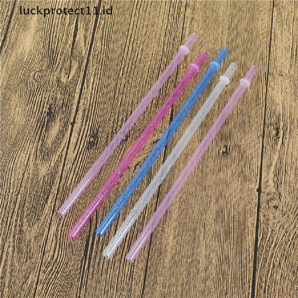 //HG&amp;ID// 25Pcs Reusable Colorful Hard Plastic Stripe Drinking Straw Clean Wedding Party .