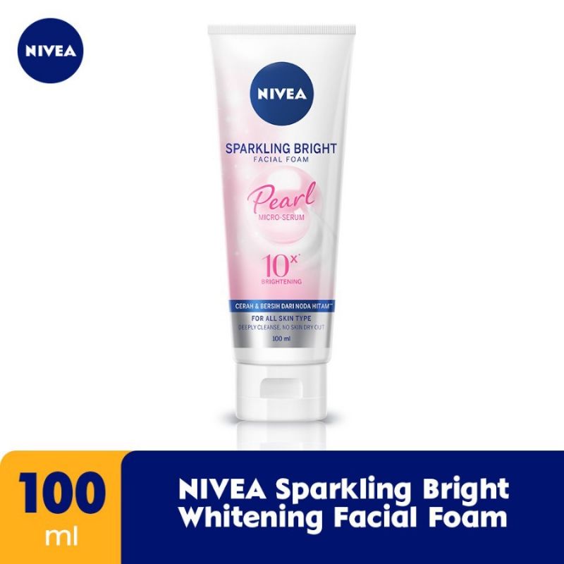 NIVEA Sparkling Bright Whitening Facial Foam 100ml/Pembersih Wajah