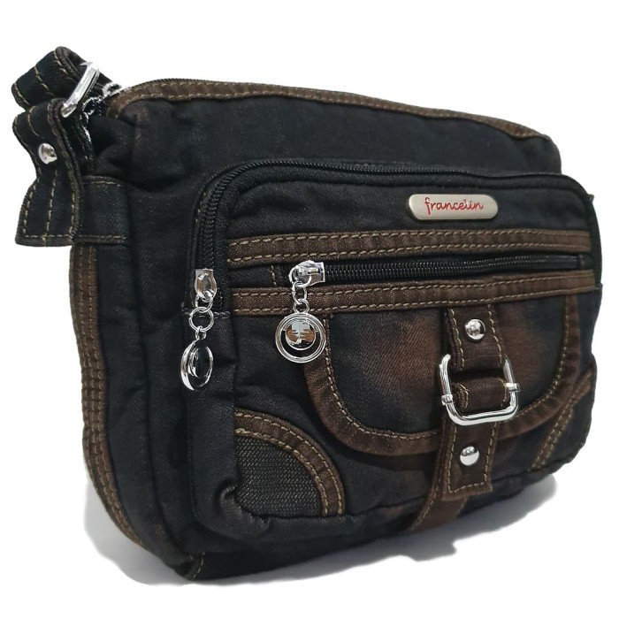 READY TAS SELEMPANG WANITA x SLING BAG WANITA | Jeans : FRANCELIN - 901350 - Abu-abu MURAH
