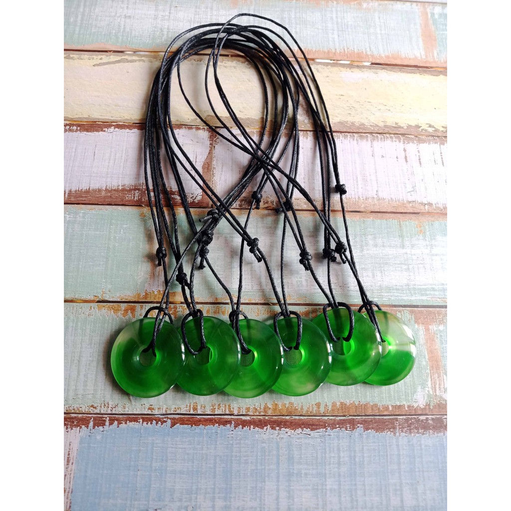 12 pcs (1 Lusin) Kalung Etnik seri Liontin Giok size S