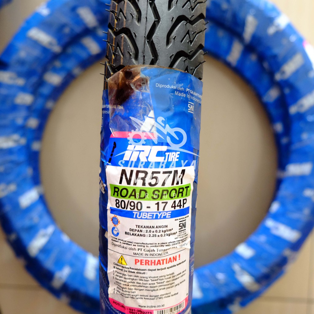 Ban Luar IRC 80/90-17 NR57M Sepeda Motor Belakang NR57 NR 57 Original ORI ASLI