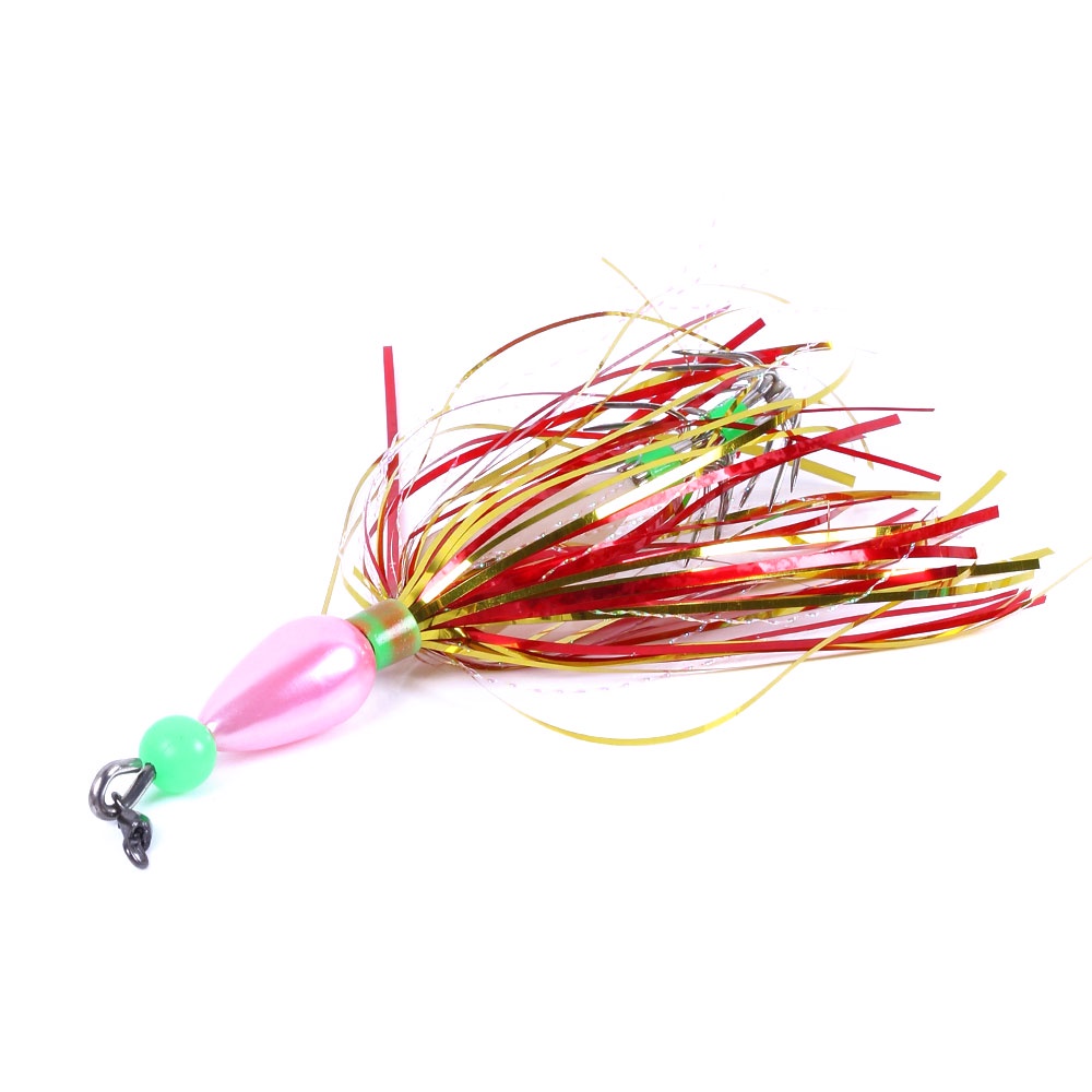 HENGJIA 2PCS/BOX Squid Jigs Artificial Spinner Spoon Luminous Bead 10cm 8.7g Artificial Squid Hooks Pike Carp