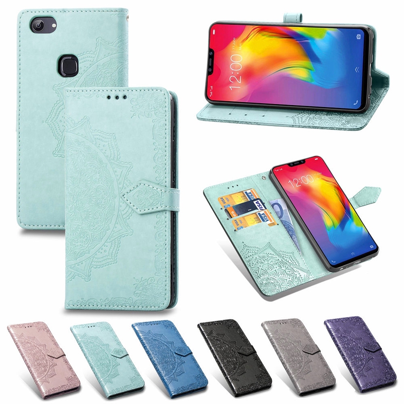 Vivo S1 Pro Y17 Y15 Y12 V15 Pro Y95y85 Y89 Flip Cover Mandala Case Card Slots Shopee Indonesia