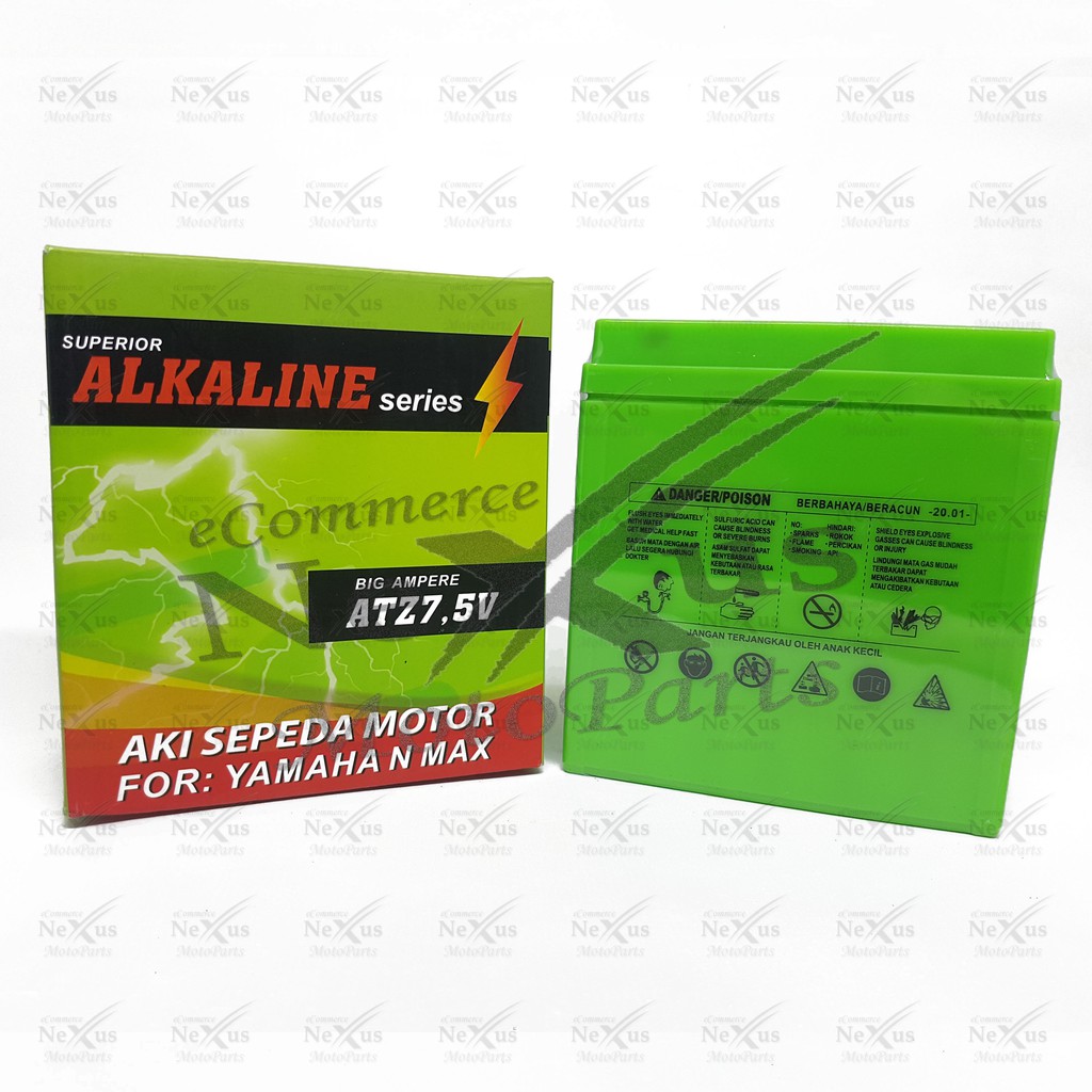 Aki Motor ALKALINE ATZ7.5V GTZ7 YM5Z / 12V 5A NMax Aerox Lexi