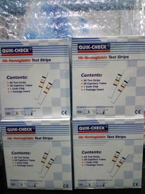 QUIK CHECK STRIP TEST HEMOGLOBIN STRIP QUICKCHECK STIK ISI ULANG HB