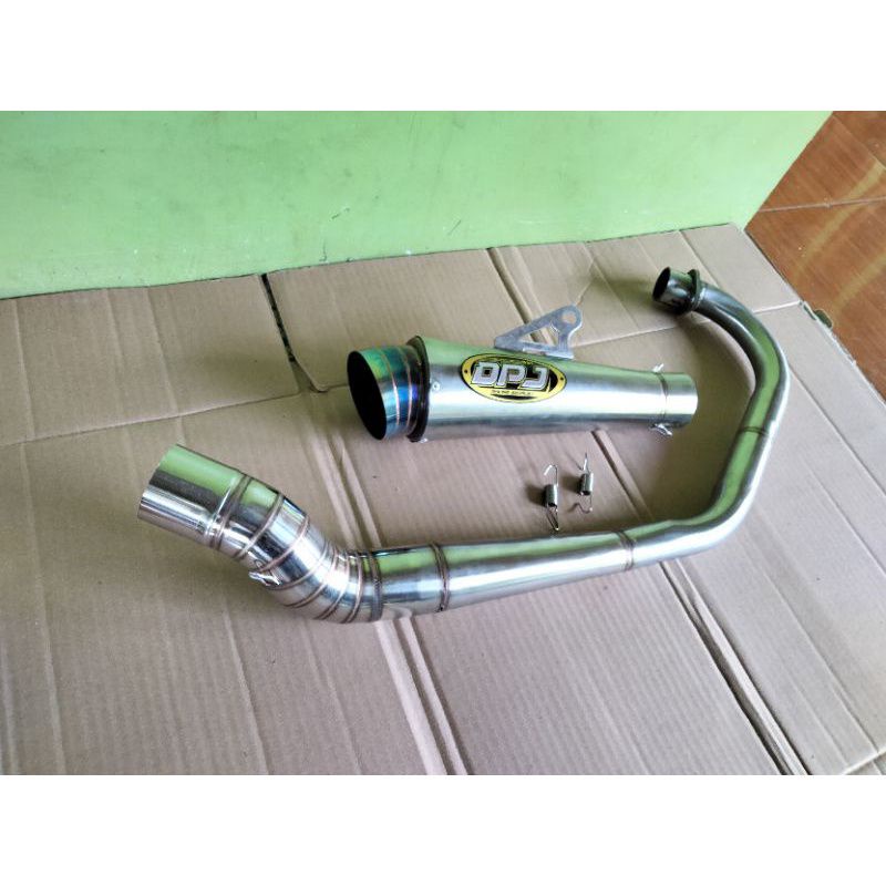 knalpot DPJ corong blue leher paten GL CB TIGER MP