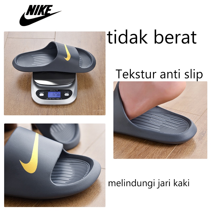 Sendal NIKE Pria Sandal Slide Kamar Mandi Hotel  Empuk Karet Anti Slip Sandal Slop Pria Sandal Rumah Size 40-44 Hitam Biru Hijau Putih