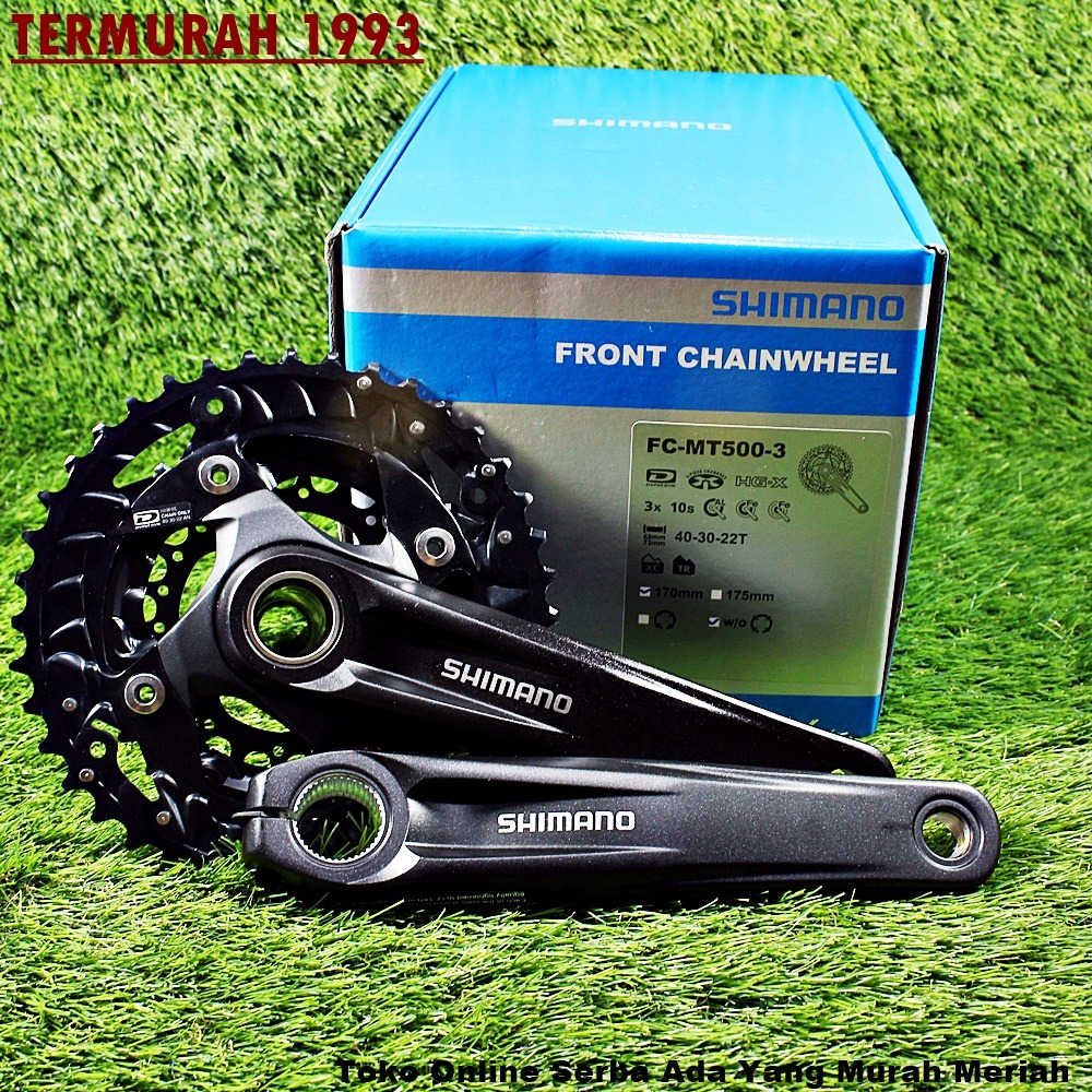 Crank Set Shimano MT500 40T 3 Speed Material Alloy Gir Sepeda Gear