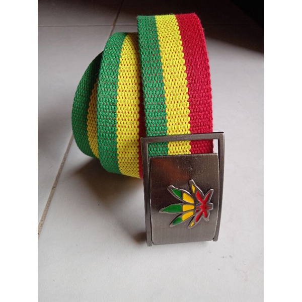 Ikat Pinggang Sabuk Rasta Reagea Gesper Polos Logo