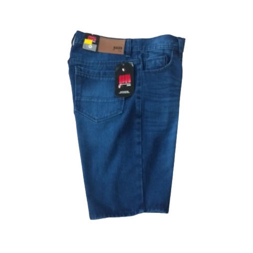 Celana pendek jeans pria sobek tali pinggang/ celana jeans ringkel terbaru