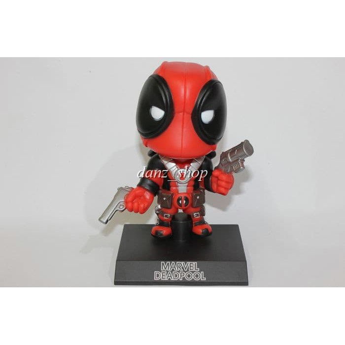 Boneka Deadpool Kepala Goyang  Pajangan Deadpool Mobil