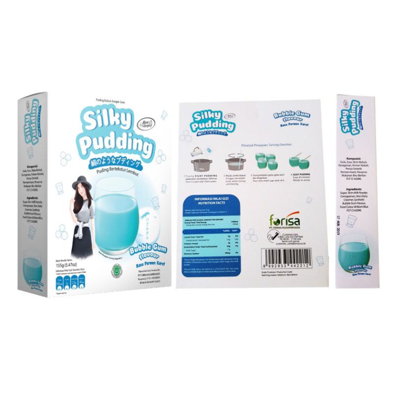 

SILKY PUDDING BUBBLEGUM FLAVOUR 155 GRAM / PUDDING BUBUK DRNGAN RASA PERMEN KARET