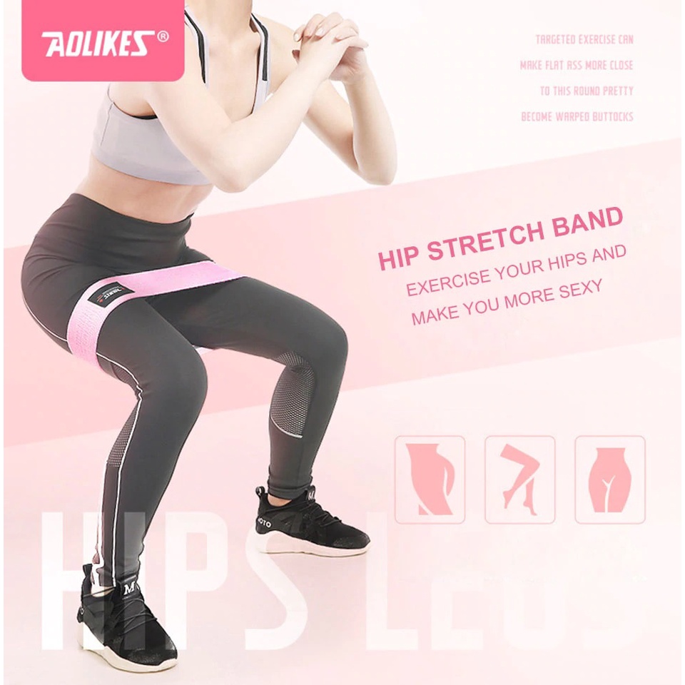 ALAT BANTU OLAHRAGA BOOTY BAND HIP CIRCLE LOOP SPORT RESISTANCE BAND GELANG KARET KAKI YOGA PILATES