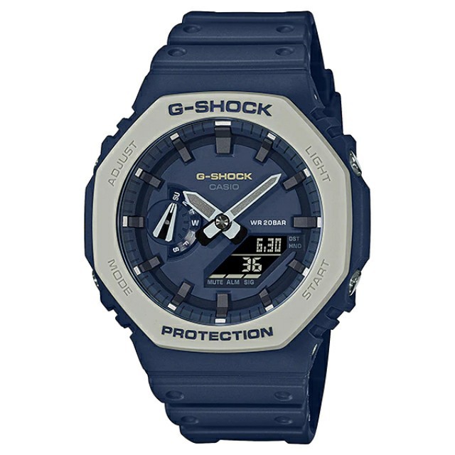 Jam tangan pria wanita G-SHOCK GA-2100 original dualtime carbon garansi resmi 2 tahun gap