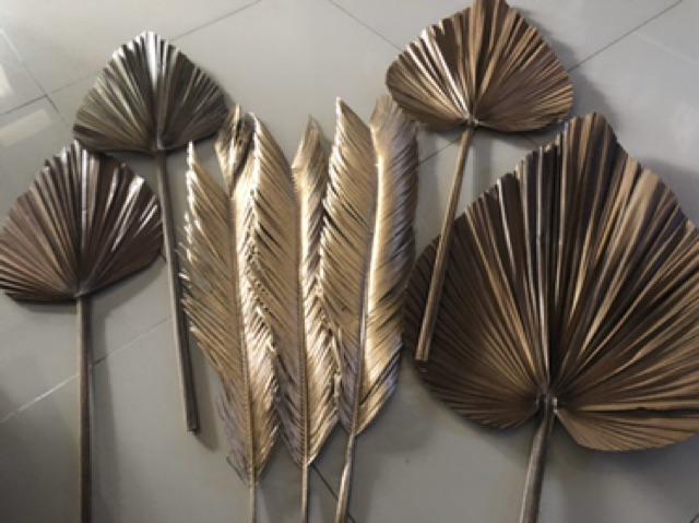 Daun Palem Gold L.25 Cm/dried Palm Leaves / Cuting Bagus