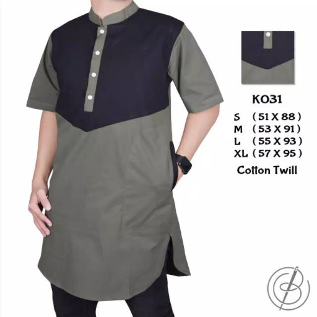 Kemeja Kurta Pakistan Lengan Pendek