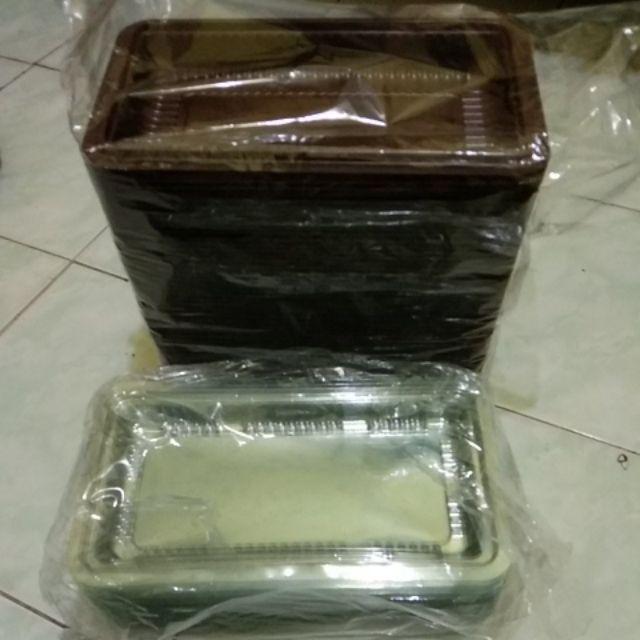Mika Brownies M Tanggung 50pcs Pack Tray Box Sushi Kotak Brownies Sedang Medium Surabaya