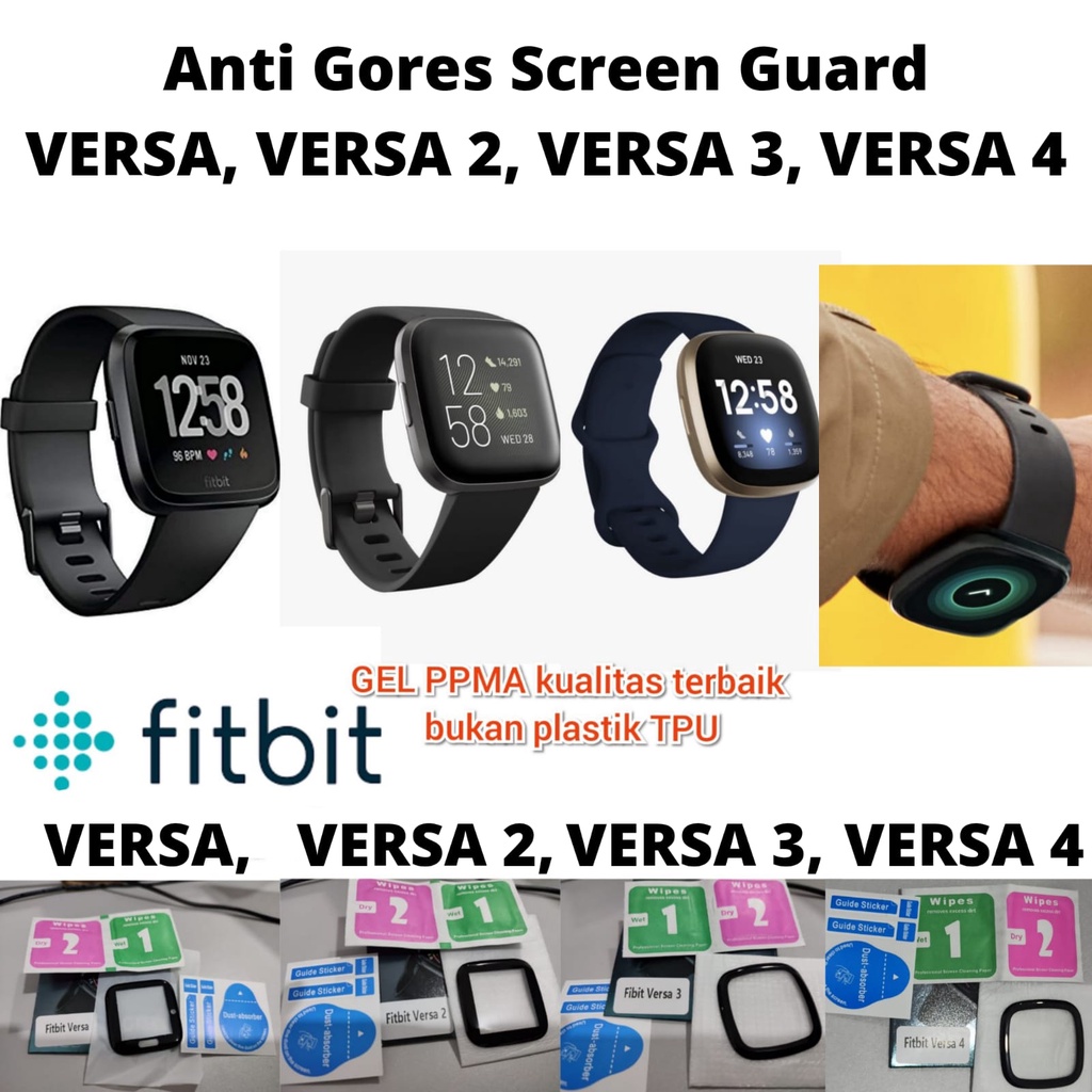 Anti Gores FITBIT VERSA 2 3 4 Screen Protector Pelindung Layar HYDROGEL