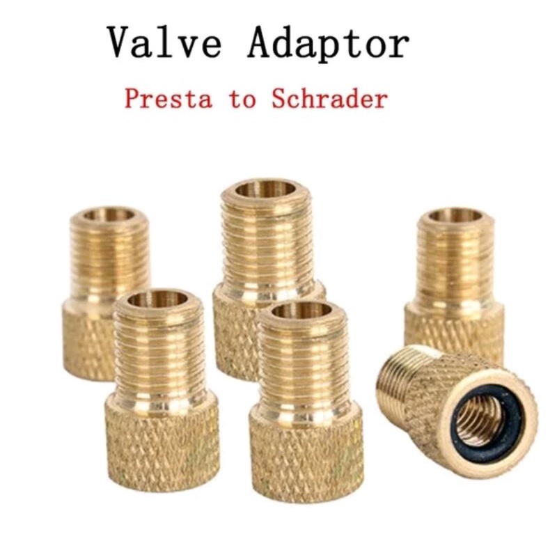 grosir 5 pcs adaptor pentil presta dop sepeda kecil presta to schrader adapter pompa ban sepeda roadbike MTB