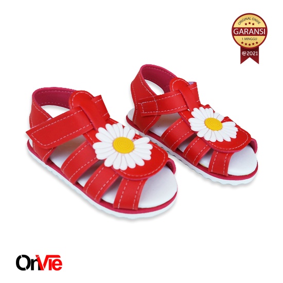 Sepatu Sandal Anak Perempuan Motif Bunga Daisy | Sepatu Sendal Onvie