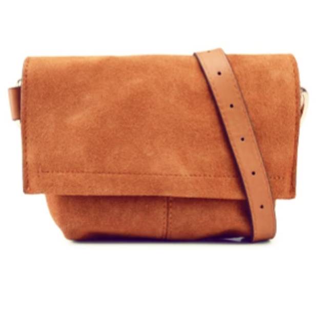 Mango Leather Flap Bam Bag