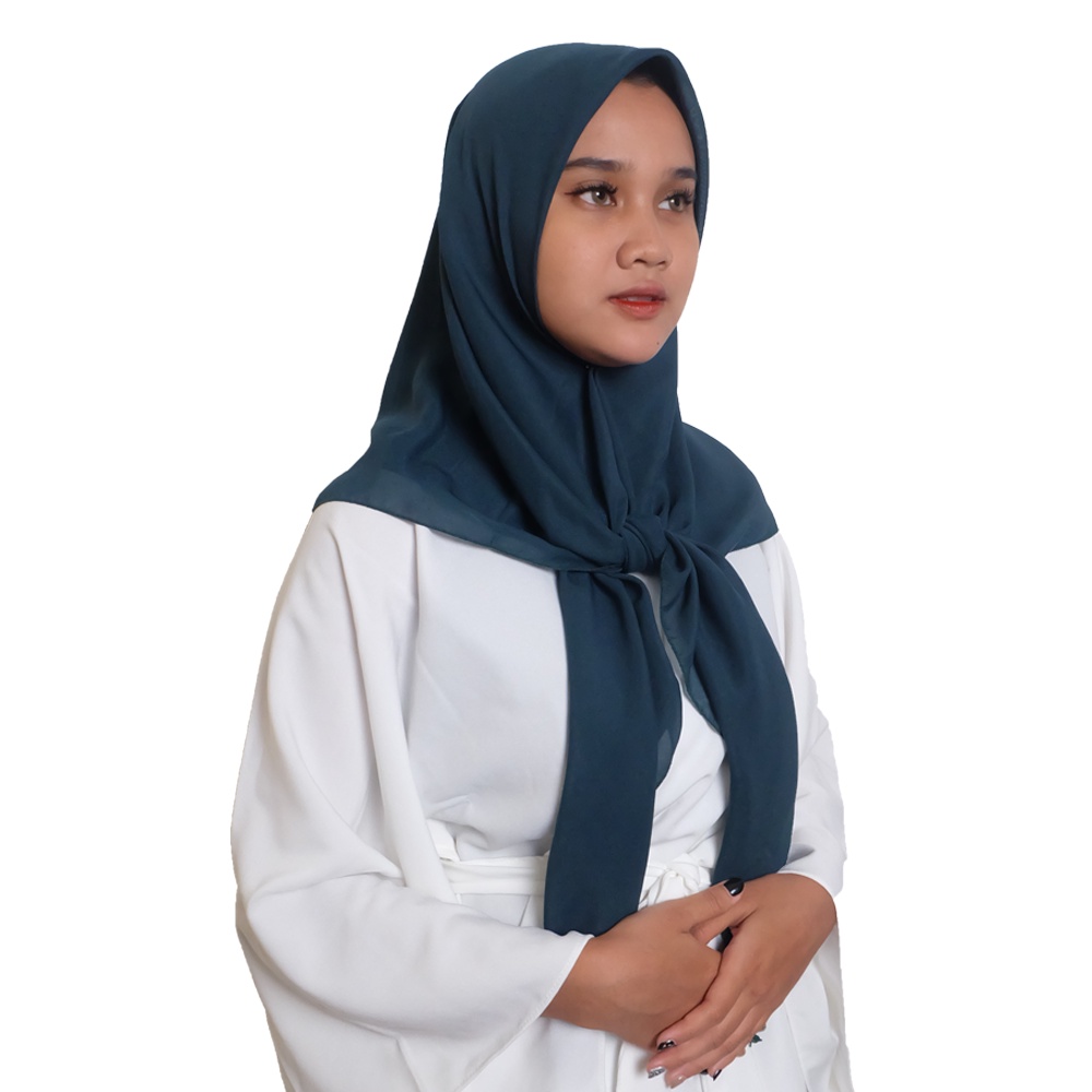 Maula Hijab - Kerudung Segi Empat Bella Square Jilbab Segiempat Paris Polos Premium-Turkish