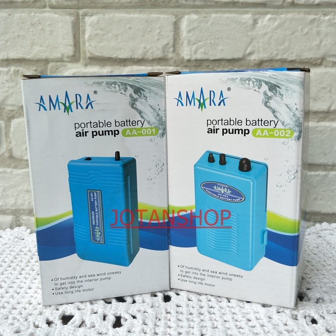 Amara Portable Pompa Udara Aerator Baterai Batre Battery Aquarium Mancing Pancing Ikan