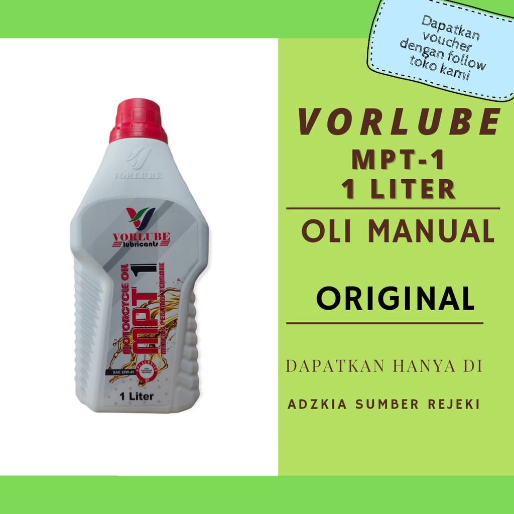 Oli motor Vorlube MPT 1 SAE 20W40/API-SF 1 LITER- Oli motor Petroasia