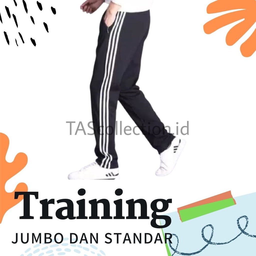 Training Pria dan Wanita ALL SIZE STANDARD DAN JUMBO / celana training trening