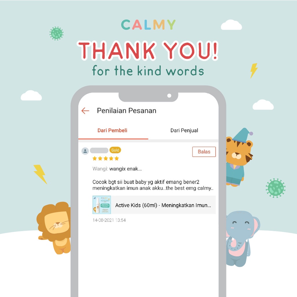 Calmy Active Kids - Minyak Balur Premium Untuk Membantu Meningkatkan Daya Tahan Tubuh Anak Immune Booster Dan Meredakan Memar Anak