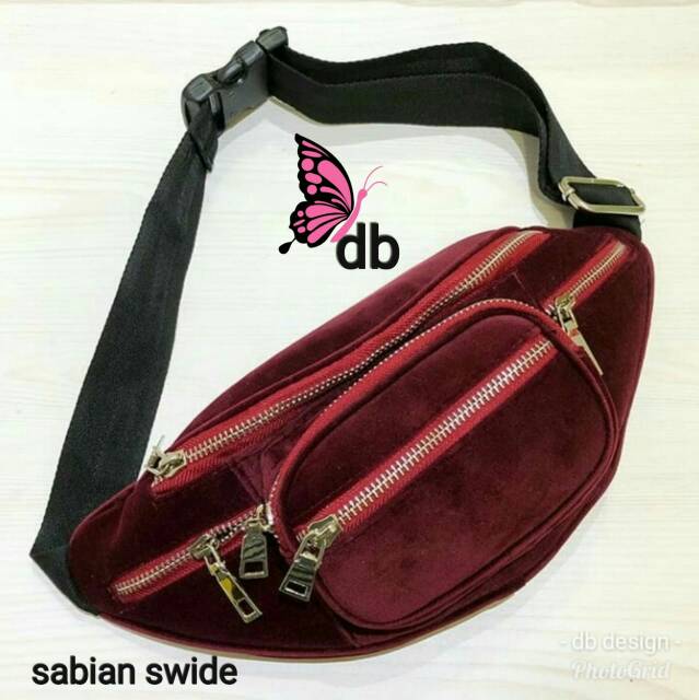 Waistbag sabyan sued tas selempang fashion wanita tas mewah harga murah tas lokal batam