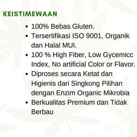 

Ds501D0 Tepung Mocaf / Modified Cassava Flour / Bebas Free Gluten (B01.002) Gr0B1