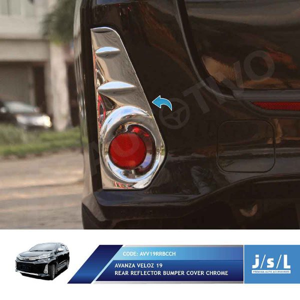 Aksesoris Fariasi Tambahan JSL Cover Reflektor Avanza Veloz 2019 Rear Reflector Cover Chrome