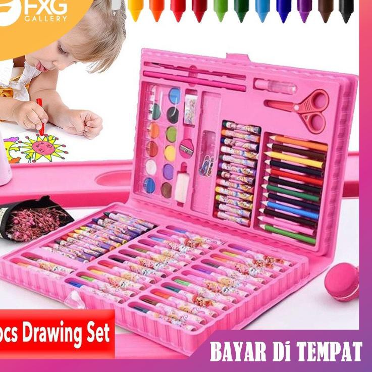 

SALEE!!!!.. FXG - Set Alat Tulis 86 Paket Lengkap Pensil Warna/Alat Menggambar 1 set isi 86 ATK03 CO