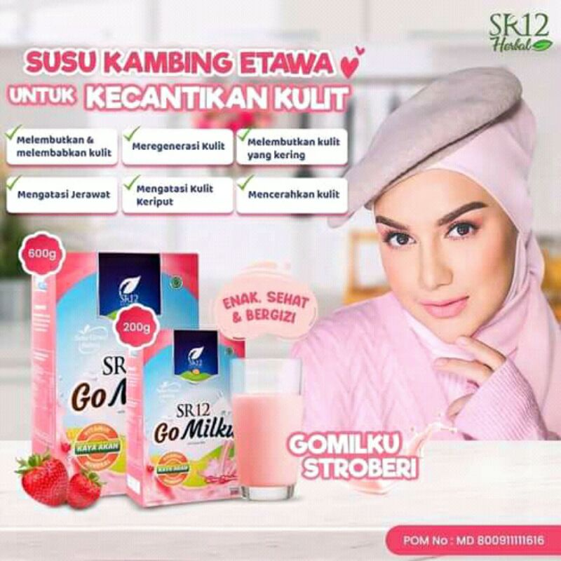 

Go milku SR12 Strawberry Susu Etawa Strawberry SR12 200gr/600gr