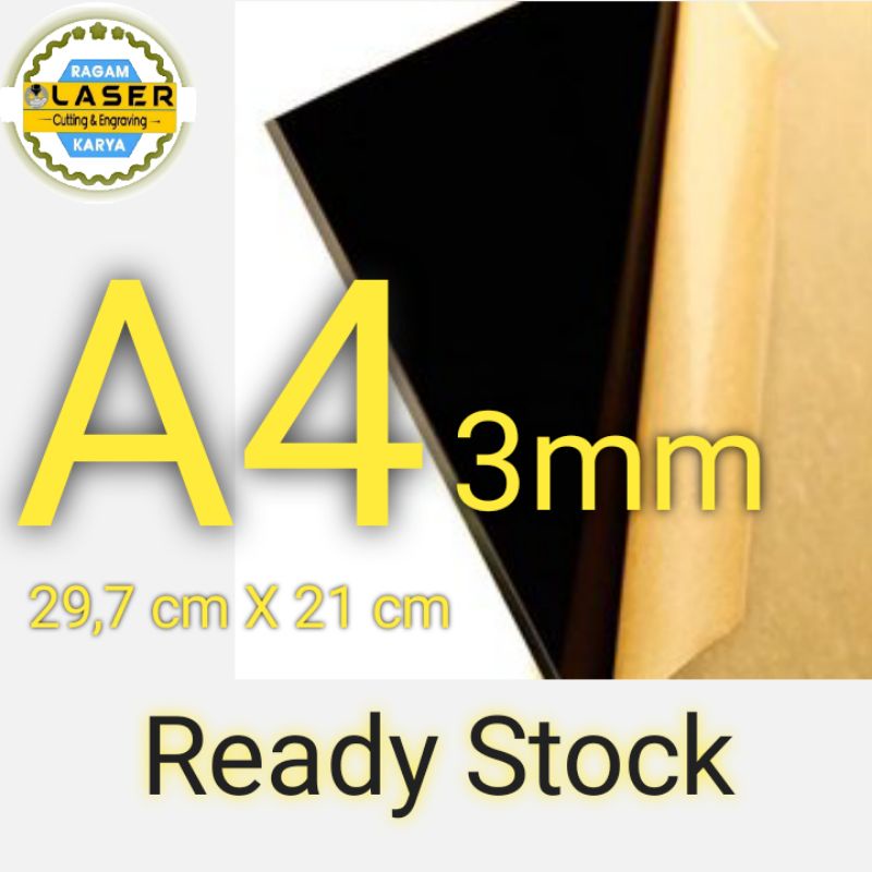 

Akrilik Lembaran 3mm Hitam Ukuran A4