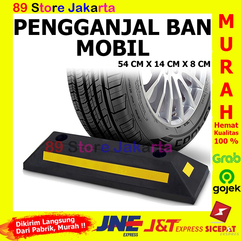 RC90A KARET GANJALAN BAN MOBIL RUBBER WHEEL STOPPER PENGGANJAL BAN MOBIL PEMBATAS PARKIR KARET MURAH