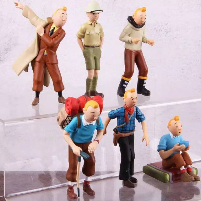 Mainan koleksi pajangan tintin action figure