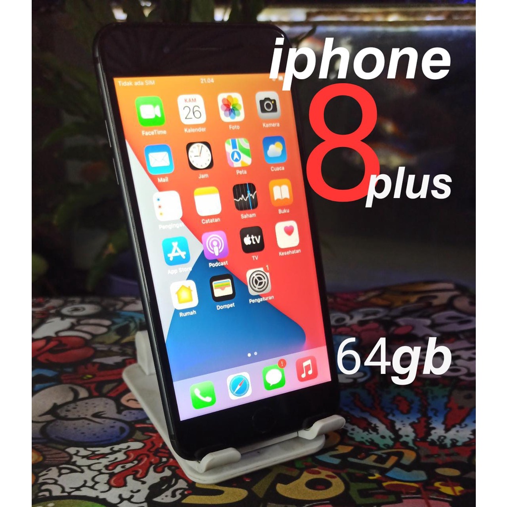 HP BEKAS IPHONE 8P 64gb 3gb JET BLACK