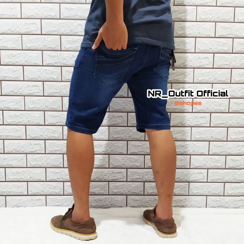 Celana Jeans Pendek Pria Slim Fit Stune Casual Cowok Stretch Melar Size 33-38 NR_Outfit Official COD