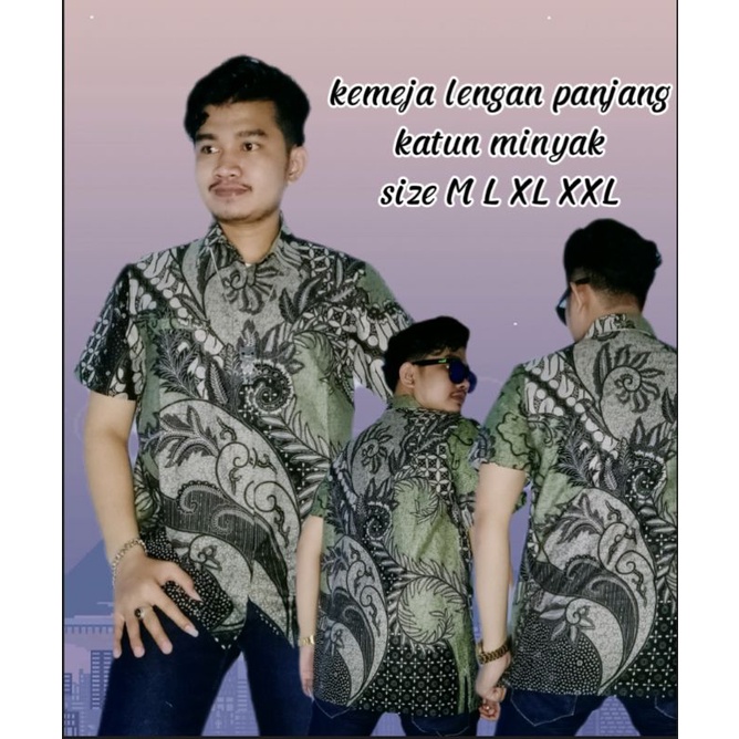 Baju Batik Pria Katun Premium Pendek and Panjang Seragam Motif Terbaru size M L XL XXL