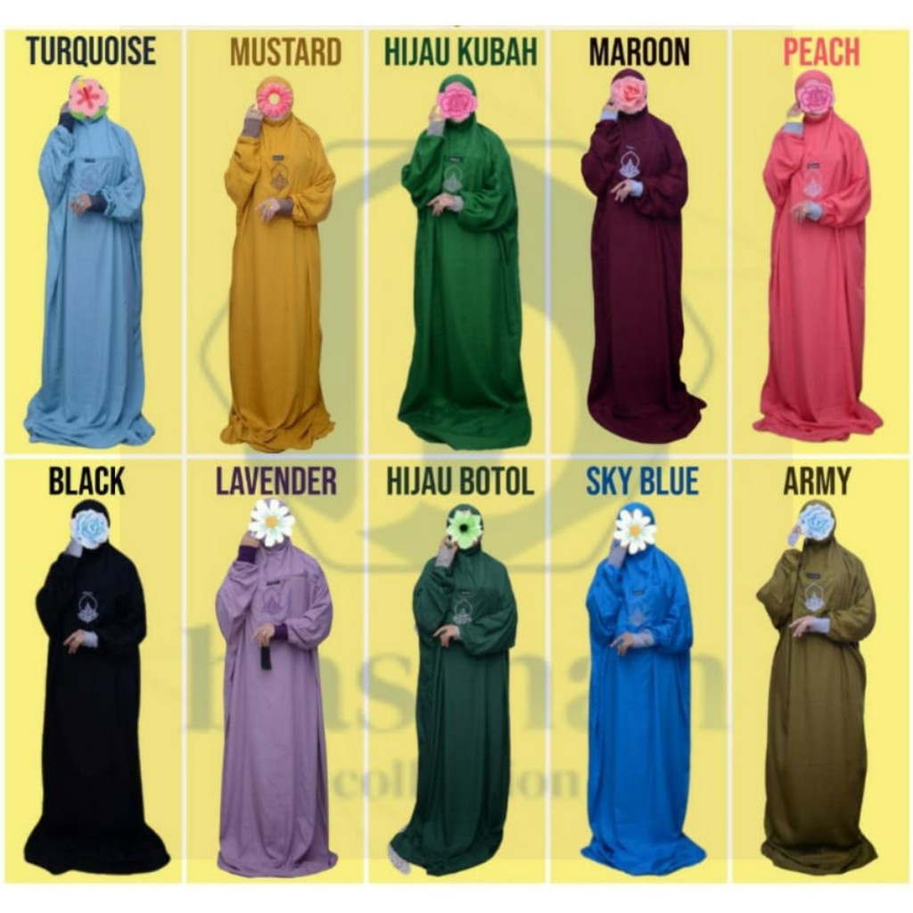 Mukena Terompah Manset Polos dan Motif [BASMAH]